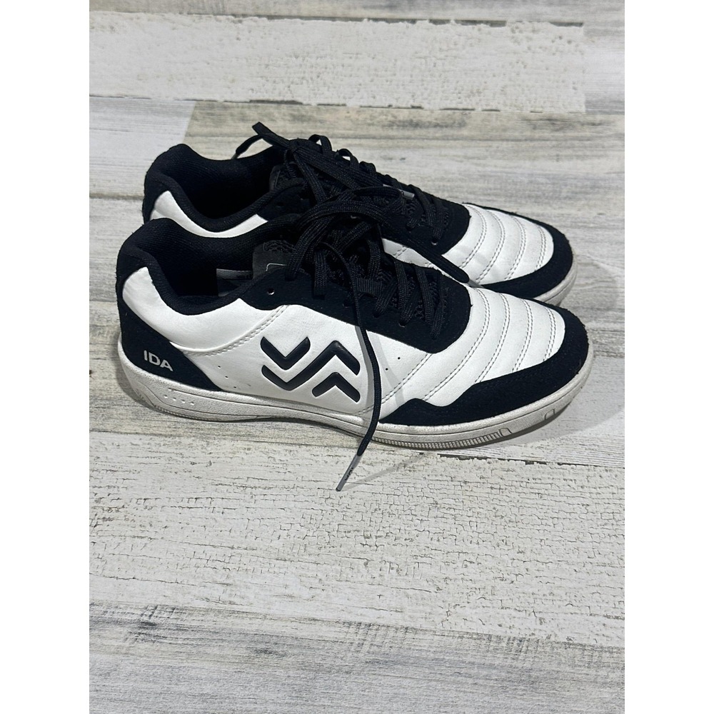 IDA Sports Futsal Shoes Women Size 6 Black‎ White Indoor Soccer Sneakers GUC